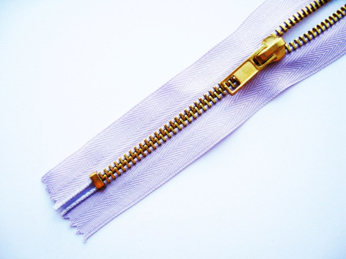  Молния Металл Т5 джинс 18 см №101 бел, (уп.100)  ТриКатушки