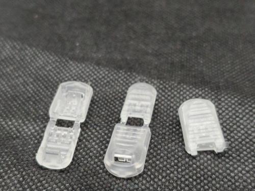  Концевик для шнура (Крокодильчик) 501-К. цв. Прозрачный (уп.50/500 шт)  ТриКатушки