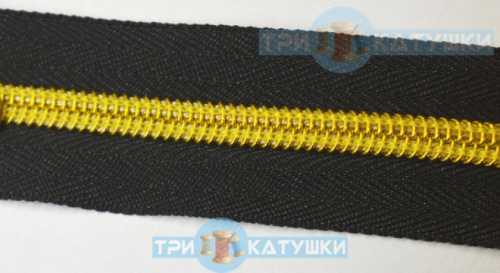  Молния "Спираль" Т5 декор №322 золото(уп.5м.) "Proknopka"  ТриКатушки