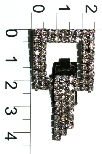  3300 черный никель Клипса со стразами  ТриКатушки