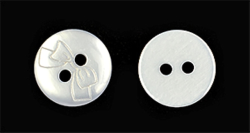  Пуговицы полиэстр CY 3238 (D)18L-11мм,2 прок.цв.белый(уп.1000 шт)  ТриКатушки