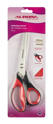  Ножницы зиг-заг Aurora AU-491 (Шаг зубчика 3,5 мм)  ТриКатушки