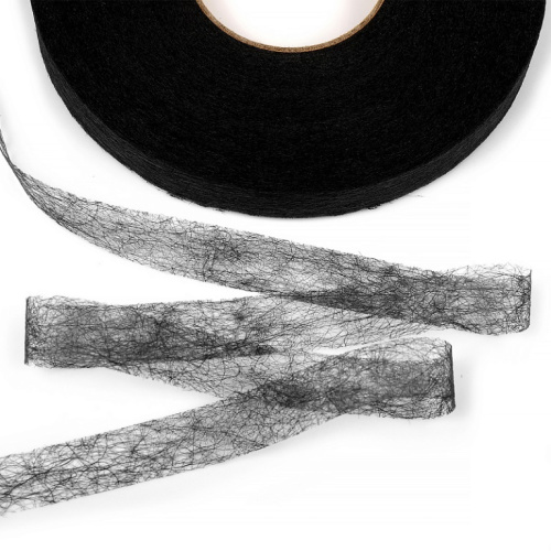  Паутинка клеевая универсальная цв.Черный 15мм.х100м. 23 г/м2  ТриКатушки