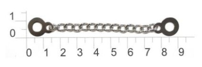  Вешалка-цепочка арт.0400-4101, 6,0*9,0*1,6*90мм, цв.никель (упаковка 1000 штук)  ТриКатушки