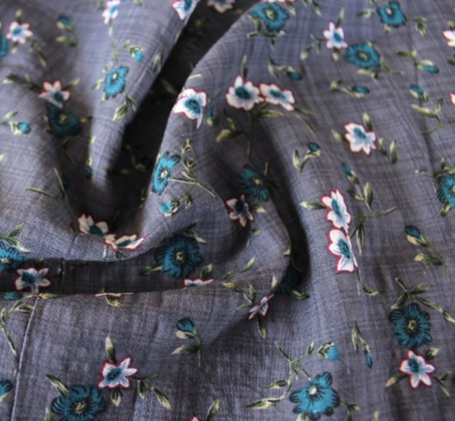  Ткань Поплин-жатка ПРИНТ арт. 2112 цв. 11  ТриКатушки