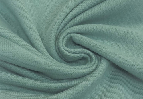  Ткань Кулирная гладь г/к с/л, 210гр.кв.м, 92% Хб + 8% лайкра, пенье, цв. Холодная мята  ТриКатушки