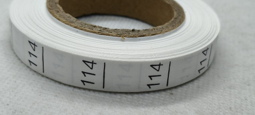  Размерник цв. белый 114 (рул. 1000шт.)  ТриКатушки