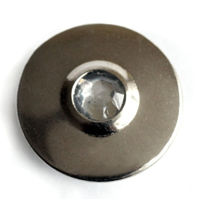  Пуговица джинсовая никель со стразом 17мм (латунь)  (упаковка 1000 штук)  ТриКатушки