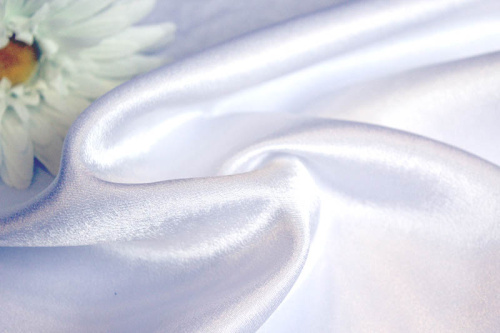  Ткань 2000 Крепсатин, ш.150см., №000 белый  ТриКатушки