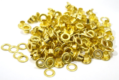  Люверсы №3 5мм сталь золото (уп 100 шт) "Proknopka"  ТриКатушки