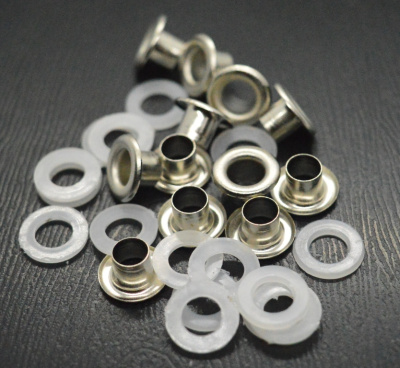  Блочка + Усл. Кольцо №4 6мм сталь Никель (уп 100 шт) "Proknopka"  ТриКатушки