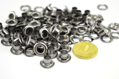  Люверсы №4 6мм нерж. Черный Никель (уп 5000шт)  СТОРМ  ТриКатушки