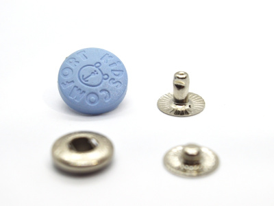  Кнопка с пластиковой крышкой KIDS COMFORT 15 мм №54 (уп. 20 шт) цв. Голубой ProKnopka  ТриКатушки