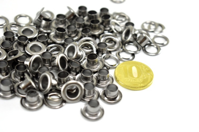  Люверсы №4 6мм НЕРЖ Черный никель (уп 50 шт) "Proknopka"  ТриКатушки